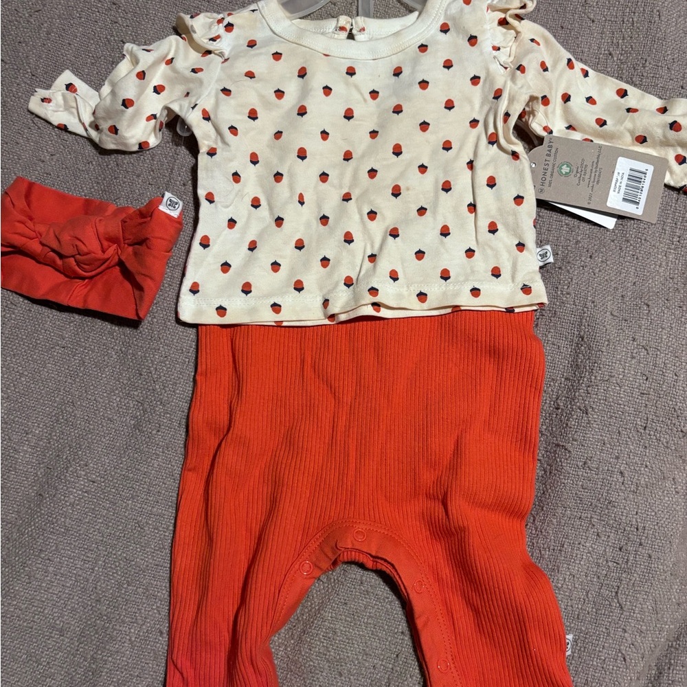 Honest baby from Carter’s baby girl onesie, top and headband